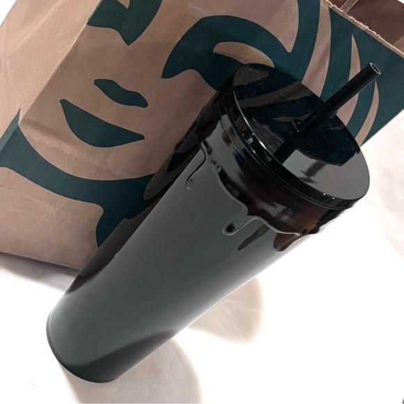 Starbucks Halloween 2024 Obsidian Ooze Plastic Cold Cup Tumbler with Straw 24oz - Picture 4 of 8